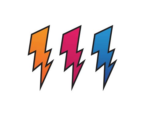 Lightning bolt flash thunderbolt icons vector 579890 Vector Art at Vecteezy