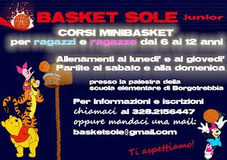 Basket Sole Minibasket Sole Aperte Le Iscrizioni