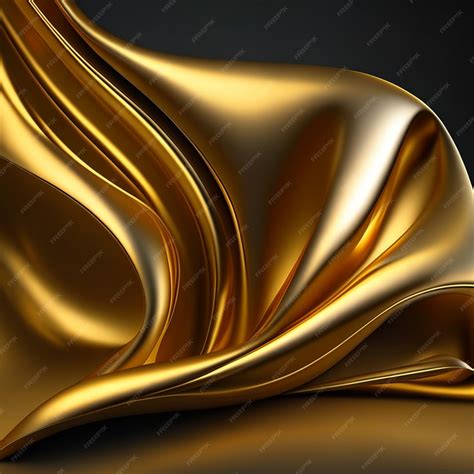 Premium AI Image | close up gold silk fabric texture background gold ...