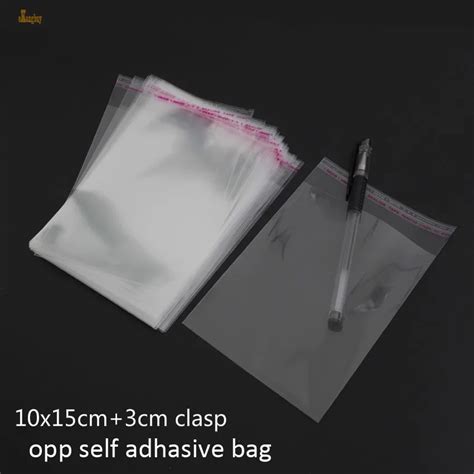 Pcs Clear Resealable Bopp Pvc Cellophane Bags X Cm Transparent