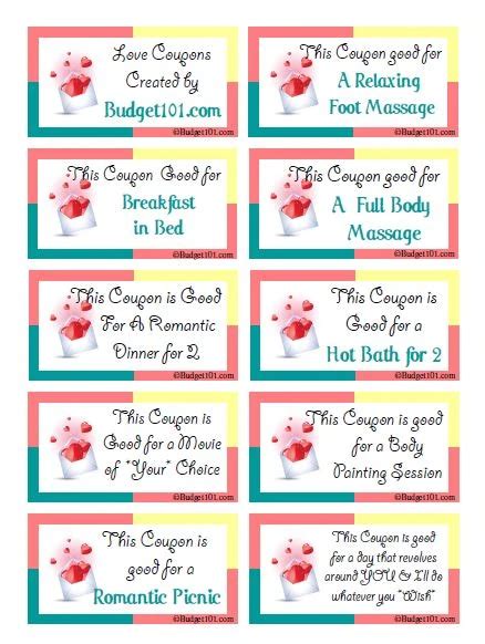 Free Printable Gift Coupons | Homemade Holiday Gift Coupons