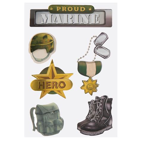 Marines 3D Stickers Hobby Lobby 1178482