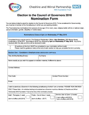 Fillable Online Webstore Cwp Nhs Nomination Form Cwp Webstore Cwp