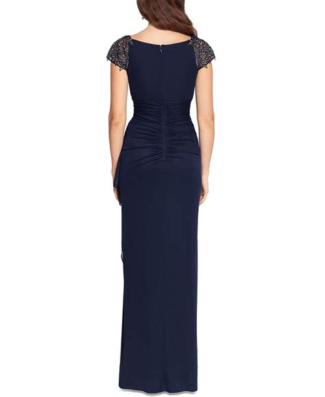 Xscape Embellished Illusion Yoke Gown Macys