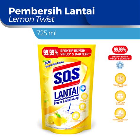 Jual SOS Pembersih Lantai Lemon Twist Refill 725 ML Exp 12 2024