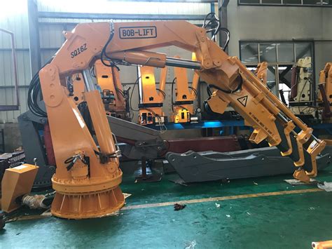 Bob Lift 16 Tons Stiff Boom Hydraulic Marine Ship Deck Crane Offshore