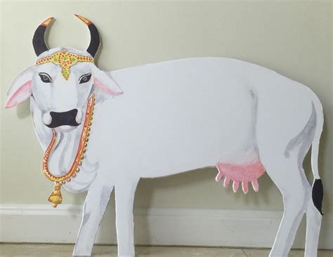 My Soul On Canvas మనః ఫలకం: The cow I made for Radha and Krishna...