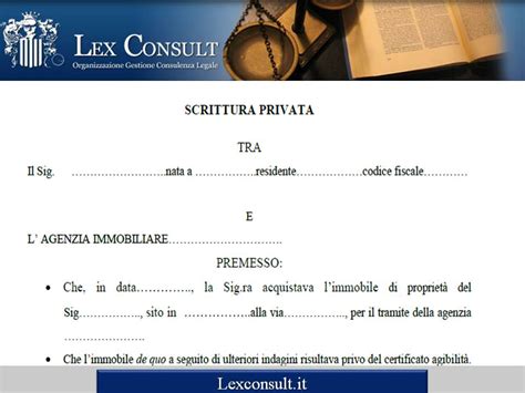 MODULO SCRITTURA PRIVATA PER RINUNCIA ALL AZIONE DELL ACQUIRENTE NEI