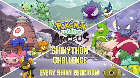 All Shiny Reactions From Our Pokémon Legends Arceus Challenge Youtube