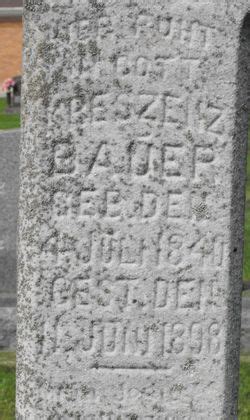 Kreszenz Bauer Find A Grave Memorial