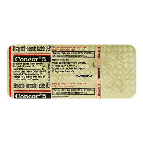 Concor 5mg Tablet 10s Price Uses Side Effects Netmeds