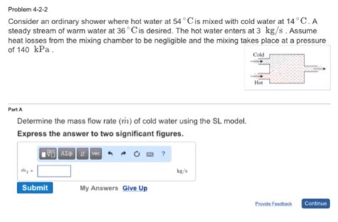 Solved Consider An Ordinary Shower Where Hot Water At Chegg