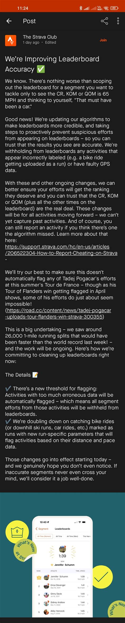 Strava addresses Leaderboards : r/Strava