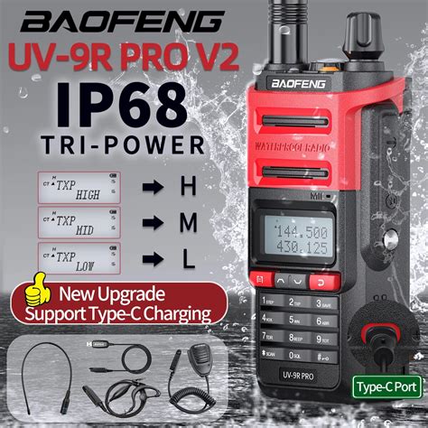 Baofeng Walkie Talkie Uv R Pro V Radio Bidireccional Resistente Al