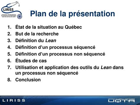 Ppt Limplantation Du Lean Dans Un Processus Hospitalier Non S Quenc