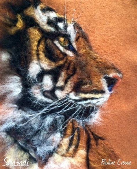 A Close Up Of A Tiger S Face On A Brown Background