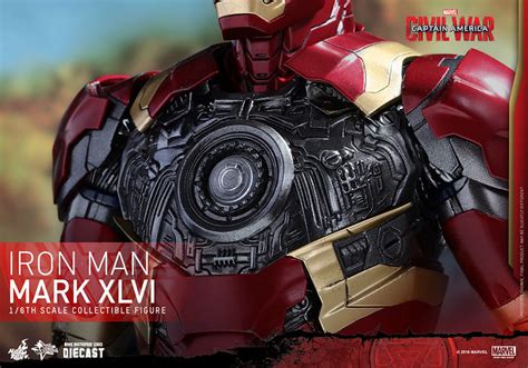 Hot Toys MMS D 美國隊長 英雄內戰 比例鋼鐵人馬克 Mark XLVI