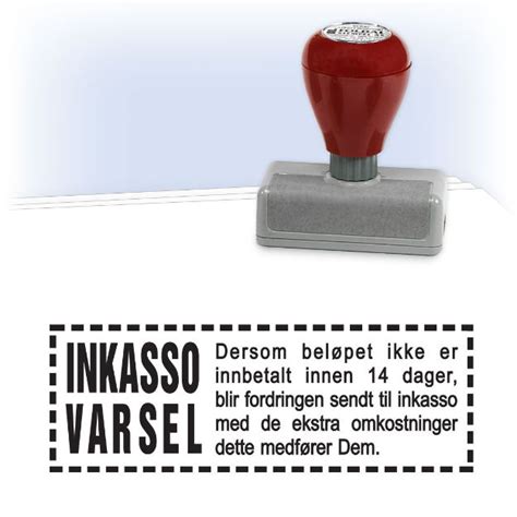 Inkassovarsel Stempel Eks 3 Foldal Stempel Og Skilt