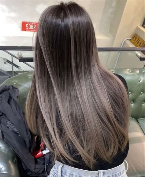 Balayage Straight Hair Black Hair Balayage Brunette Hair With