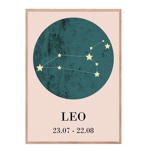 Zodiac Sign Leo Posters Permild Rosengreen