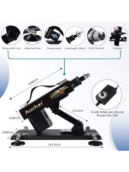 Auxfun Basic Sex Machine For Both Genders With 3XLR Connection And 8