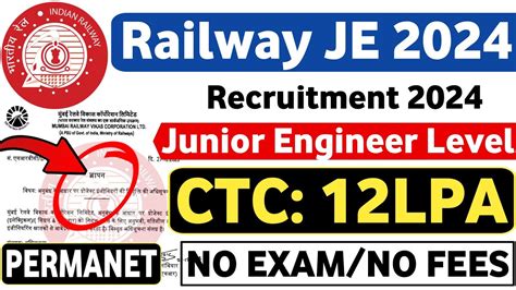 Railway Junior Engineer Vacancy Ctc Lpa Job Vacancy