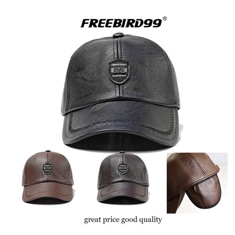 Leather Hat Winter Baseball Cap For Men #14076 - FREEBIRD99 online hats ...