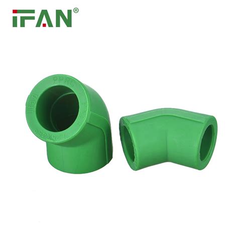 Ifan High Quality 20 110mm Polypropylene Pipe Fittings Plastic Ppr 45 Degree Elbow China