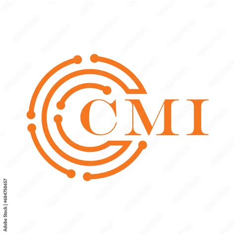 CMI letter design. CMI letter technology logo design on white ...