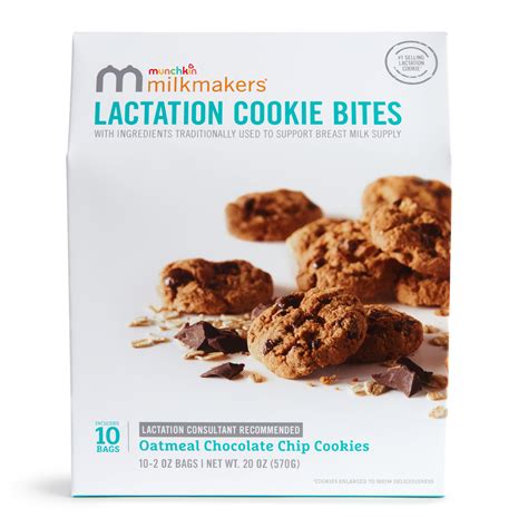 Munchkin Milkmakers Oatmeal Chocolate Chip Lactation Cookie Bites 10 Count