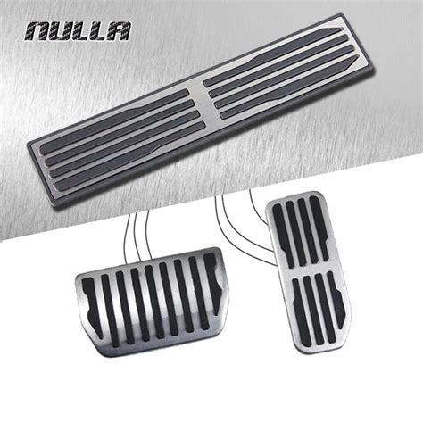 NULLA Stainless LHD Fuel Gas Brake Foot Pedal Pad Cover Set For Jaguar