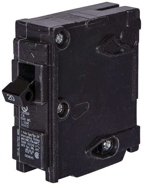 Siemens Q120 1 Pole 20 120 VAC 10 KA Plug In Circuit Breaker