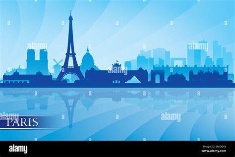 Paris city skyline silhouette background Stock Vector Image & Art - Alamy