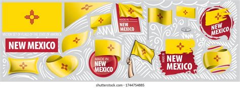 Vector Set Flags American State New Stock Vector Royalty Free 1742491973 Shutterstock