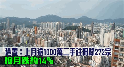 研究報告｜港置指上月逾1000萬二手住宅註冊錄272宗 按月跌約14 新冠疫情專頁