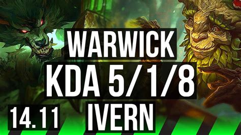 Warwick Vs Ivern Jgl Rank 6 Warwick 518 1200 Games Br Master