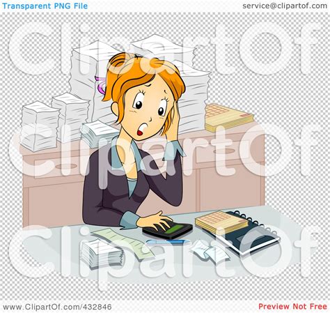 Royalty Free RF Clipart Illustration Of A Stressed Out Female