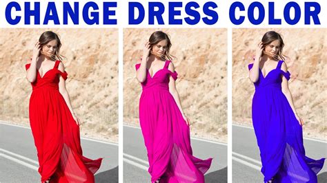 How To CHANGE DRESS COLOR In Photoshop CC CS6 Photoshop Color