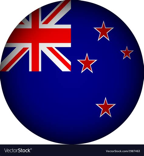 New zealand flag button Royalty Free Vector Image