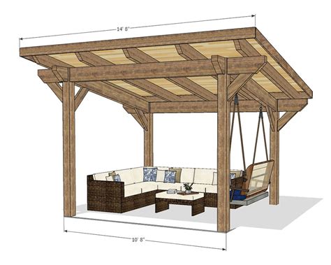 X Sloped Pergola Angle Frame Front Pdf Ontario