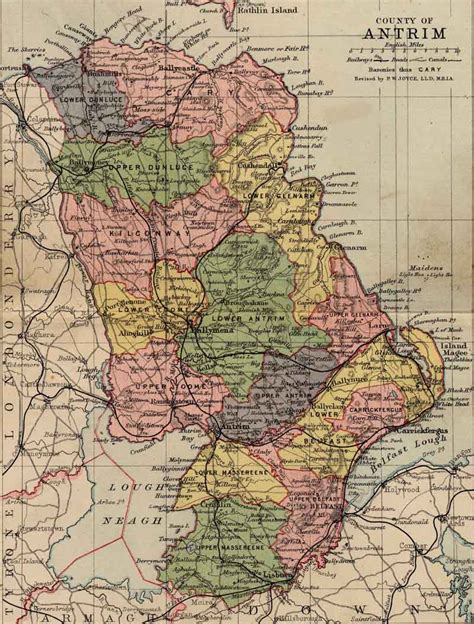 Map of Antrim, Ireland