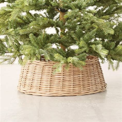 Wicker Basket Tree Skirt, Gray by Anthropologie - Dwell