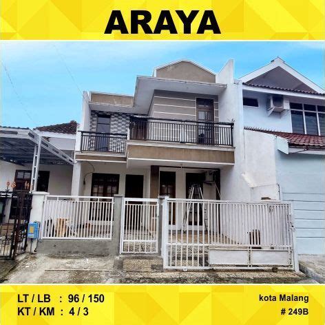 Rumah 2 Lantai Luas 96 Di Araya PBI Kota Malang 249BW