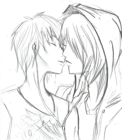 Anime Love Kiss Drawing at GetDrawings | Free download