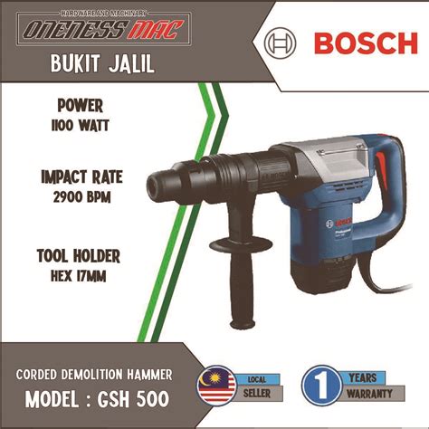 Bosch Gsh 500 Demolition Hammer Lazada