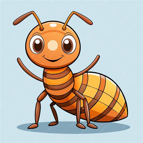 colorful ant cartoon vector drawing premium ai generated vector