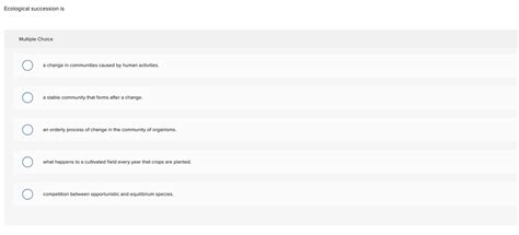 Answered Ecological Succession Is Multiple Bartleby