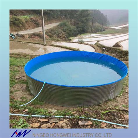 Biofloc Galvanized Sheet Commercial Fish Pond Aquaculture System Pvc