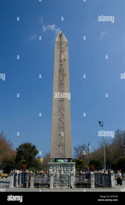 Obelisk Von Theodosius Hippodrom Istanbul T Rkei Stockfotografie Alamy