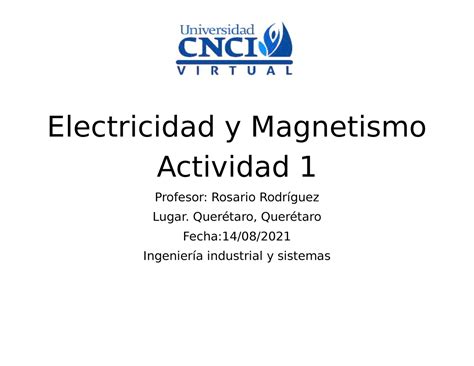 Electricidad Y Magnetismo Act Copia Electricidad Y Magnetismo